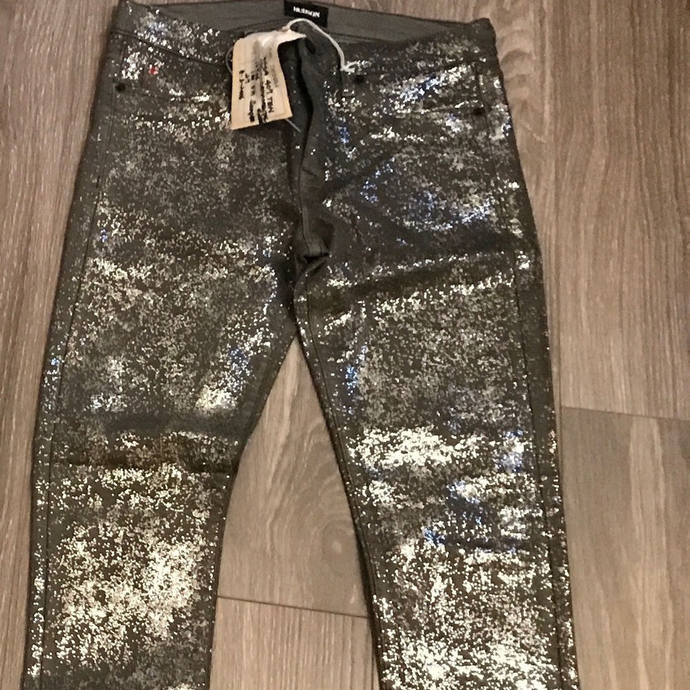 Hudson glitter Nico midrise super skinny jeans